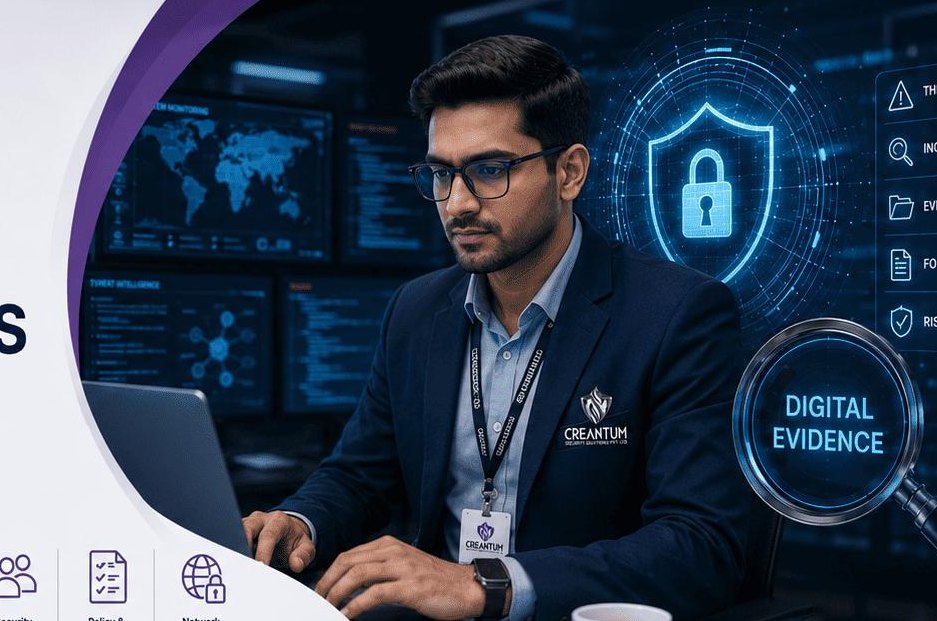 Creantum specialist monitoring digital security operations