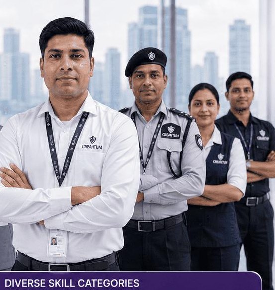 Creantum workforce across security, housekeeping and support roles